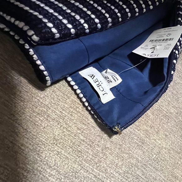 Striped Navy and White jacket and skirt set - Picture 8 of 11